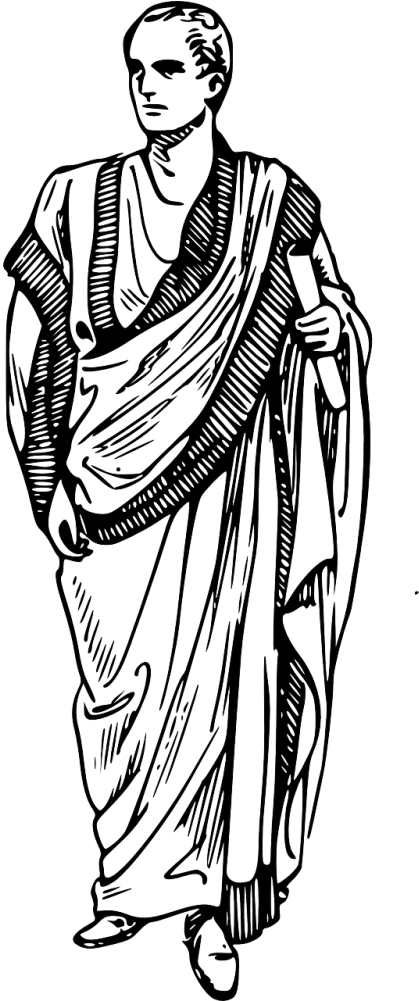 Drawing Cloaks Greece Ancient - Roman Toga Drawing (500x1000)