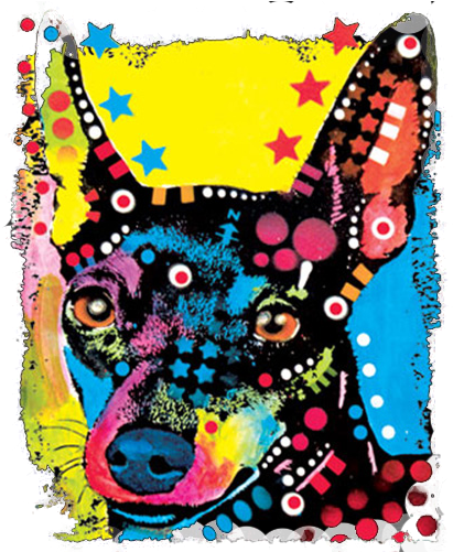 Mininture Pinscher Neon 19047nbt2 Lights Only Image - Miniature Pinscher Framed Print 7.5 Inchx6 Inch (500x500)