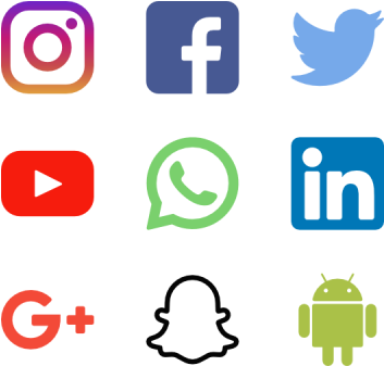 Social Media Logos - Png Format Social Media Icons Png (400x376)