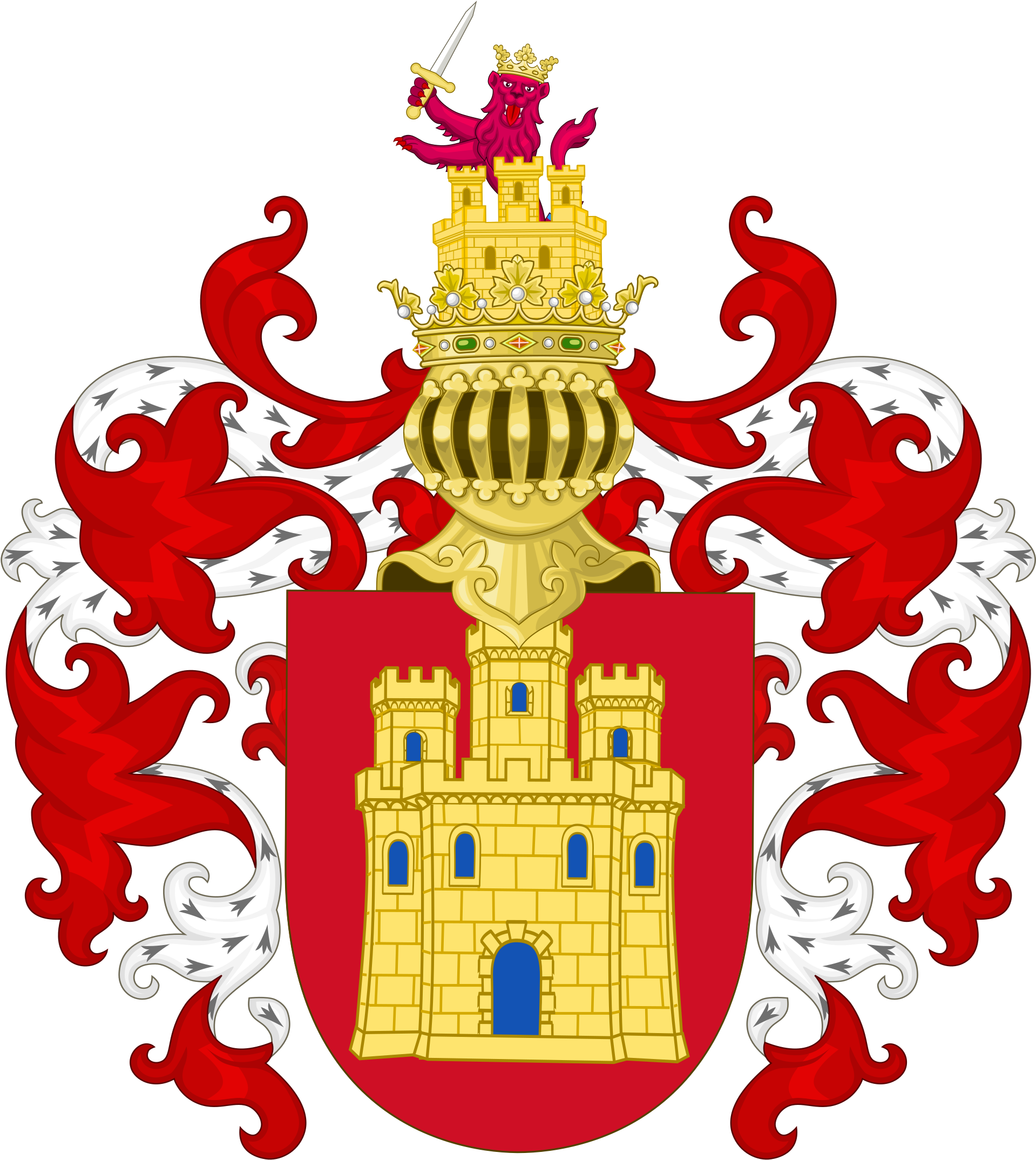 Open - Castile And Leon Coat Of Arms (2000x2211)