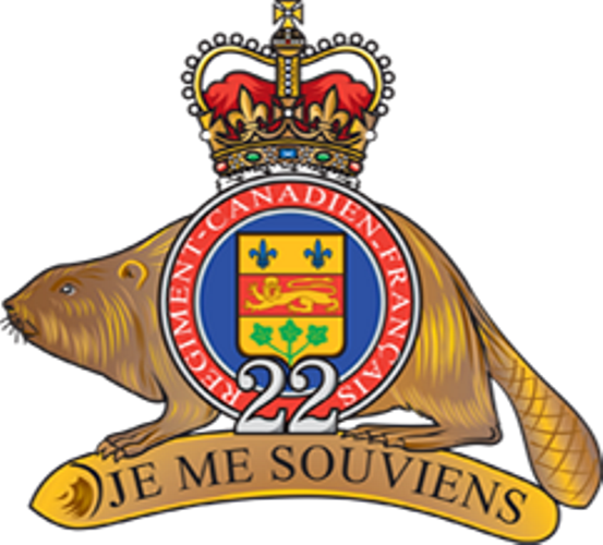 Cap Badge Of The Royal 22nd Régiment - Cap Badge Of The Royal 22nd Régiment (553x500)