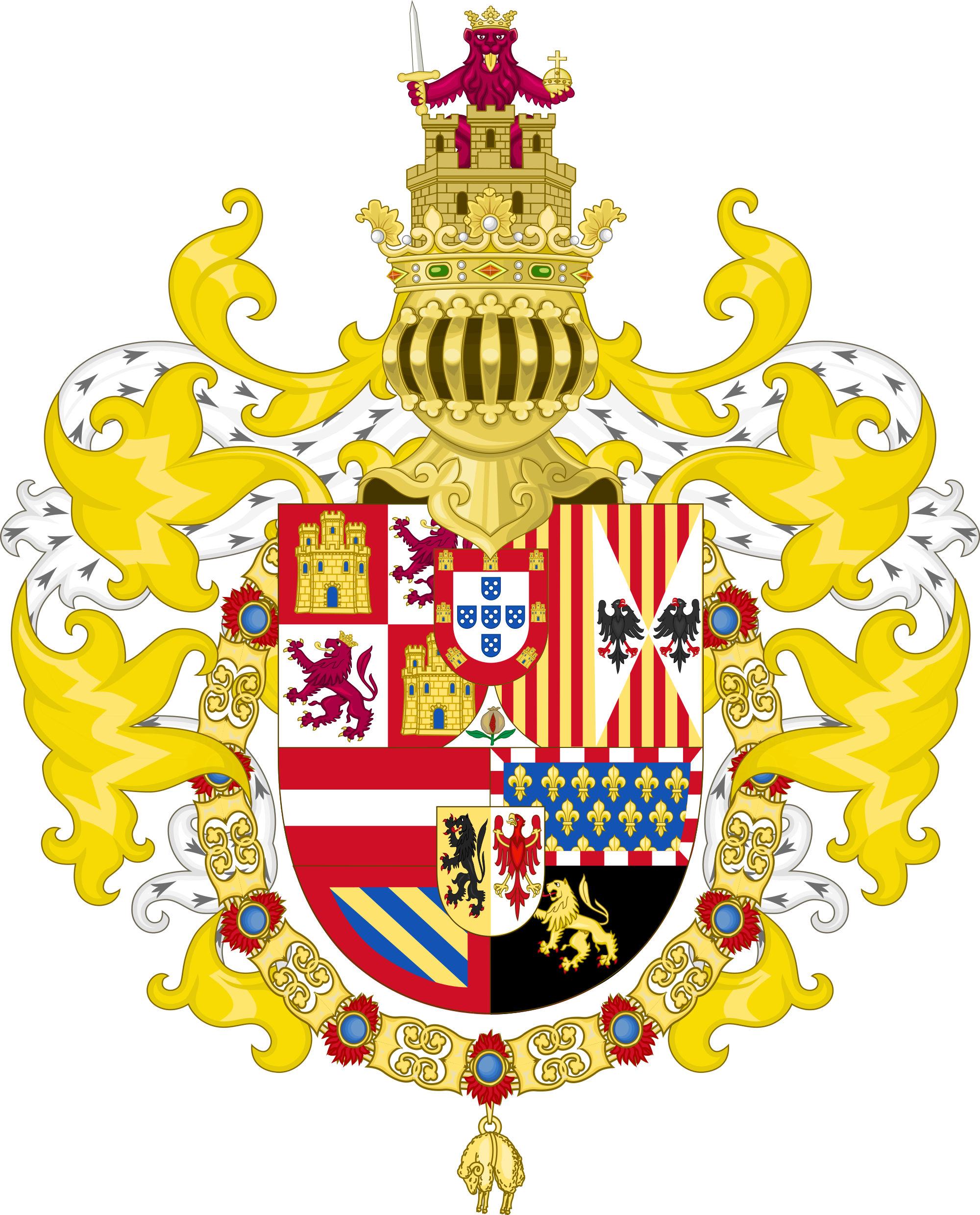 Open - Philip Ii Coat Of Arms (2000x2479)