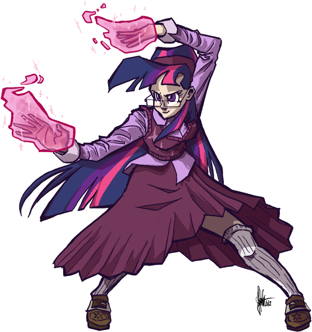 Mangaka Cartoon Clip Art - Magic Attack Pose (700x733)