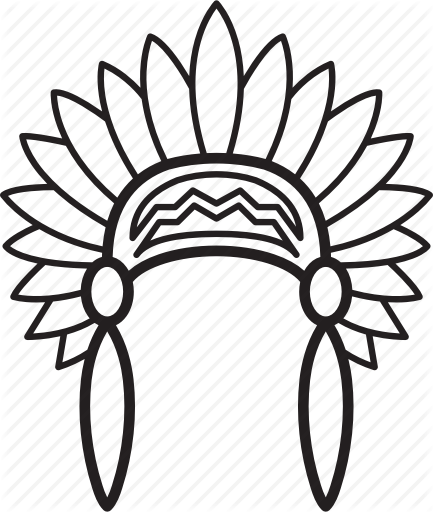 Hat Headwear Indianheaddress Warbonnet Icon - Indian Hat Png (433x512)