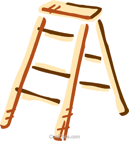 Step Ladder Royalty Free Vector Clip Art Illustration - Clip Art (439x480)