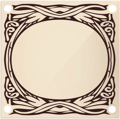 French Enamel House Number Sign "art Nouveau"- Light - Wall Decal (520x520)