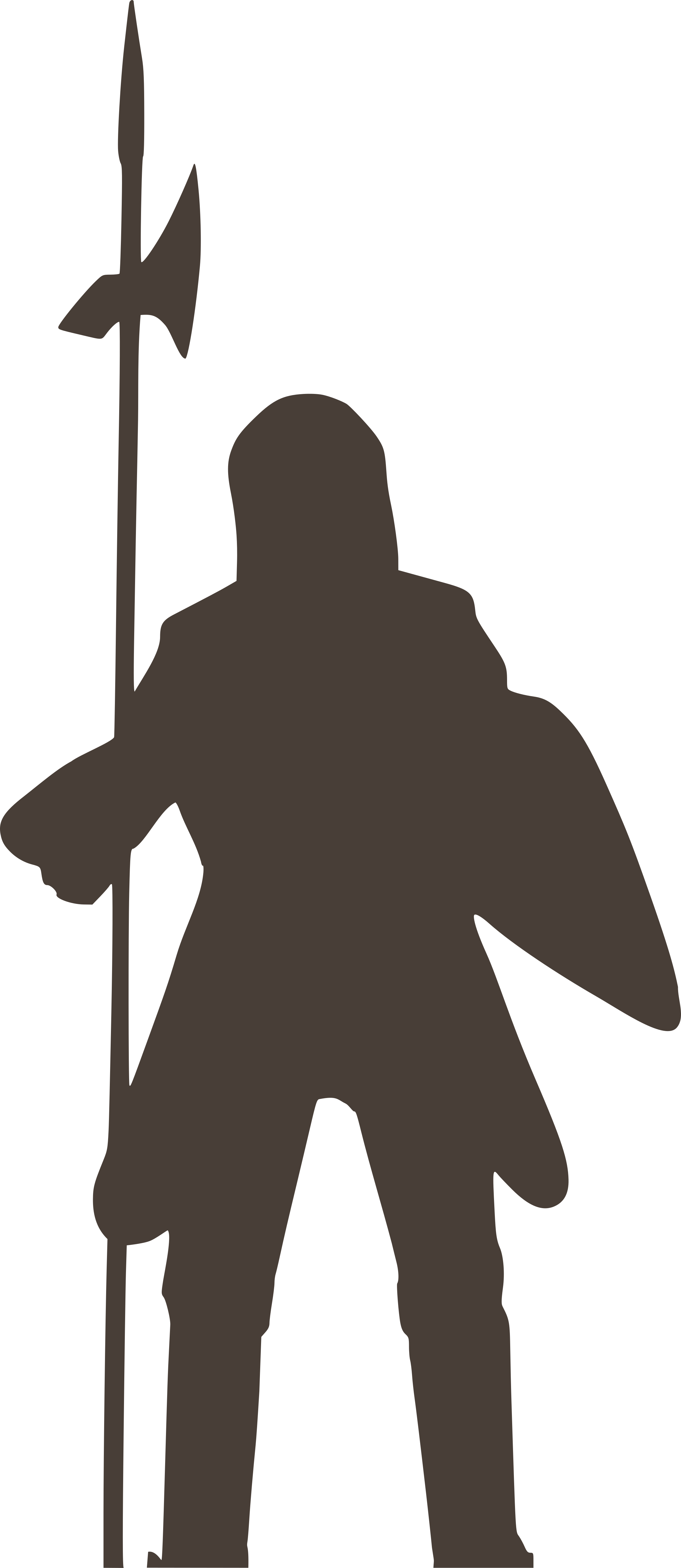 Clipart - Knight Silhouette Transparent Background (2400x5525)