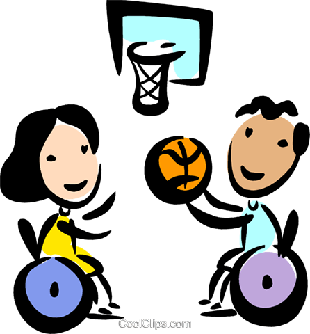 People With Disabilities Royalty Free Vector Clip Art - Illustration (446x480)