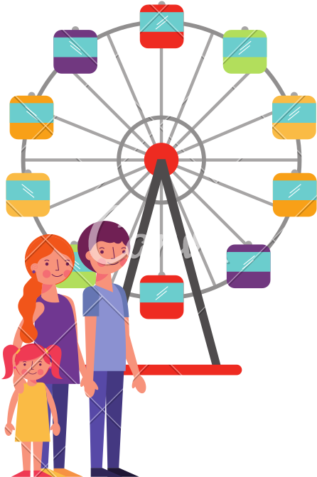 Happy Family In The Panoramic Wheel - Ferris Wheel (800x800)