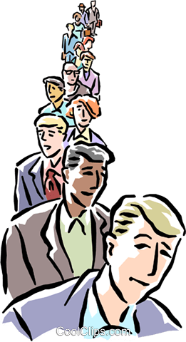 Lineup Of People Royalty Free Vector Clip Art Illustration - Iterator (261x480)