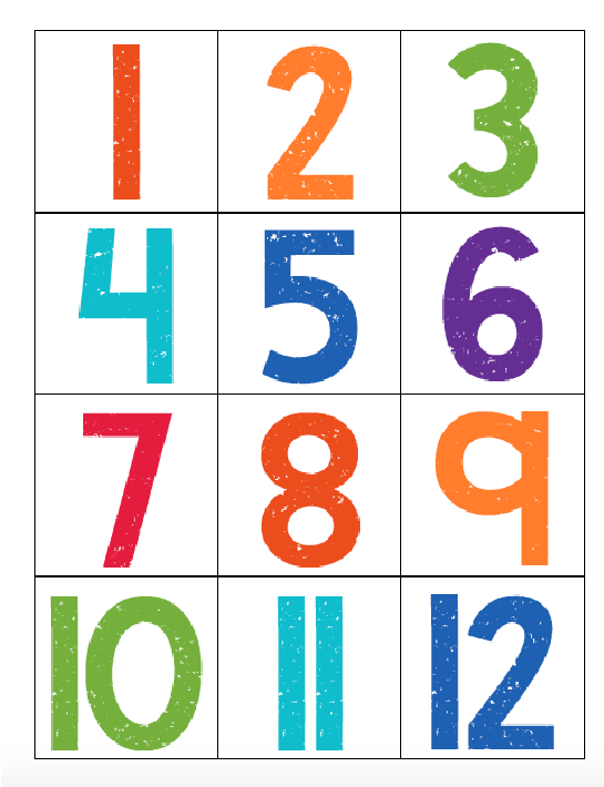 Line Up For Numbers - Magnetische Cijfers Rond (612x792)