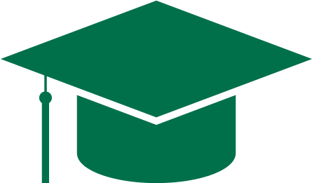 2,103 Students Earned A Degree Or Certificate In The - Green Graduation Cap Png (600x450)