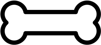 Bone - Silhouette Of Dog Bone (360x360)