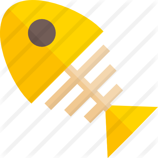 Fish Bone Free Icon - Fishbone Seafood (512x512)