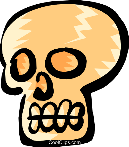 Skull Royalty Free Vector Clip Art Illustration - Skull Royalty Free Vector Clip Art Illustration (421x480)