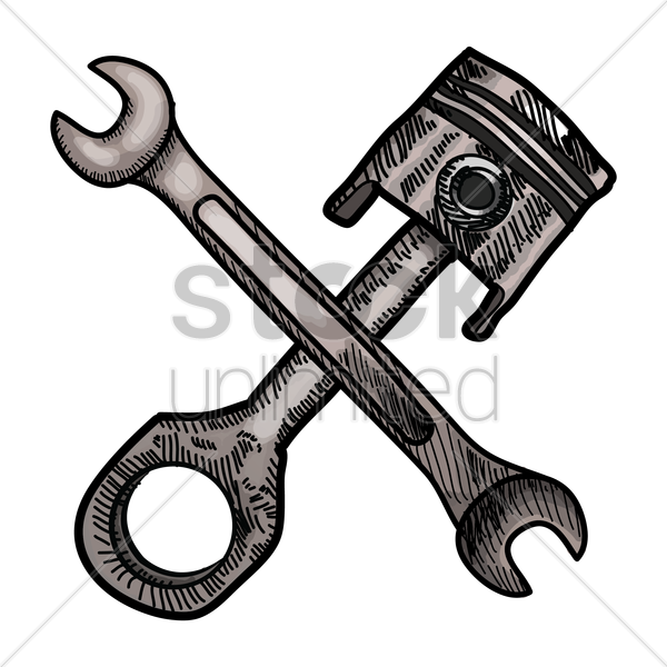 Piston Wrench Clipart Spanners Tool Clip Art - Piston Wrench Clipart Spanners Tool Clip Art (600x600)