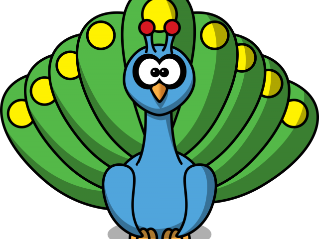 Cartoon Animals Clipart Peacock - Cartoon Animals Clipart Peacock (640x480)