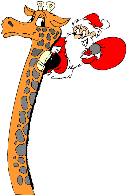 Christmas, Holiday, Clip Art, Giraffe, Funny, Gifts - Christmas, Holiday, Clip Art, Giraffe, Funny, Gifts (427x640)
