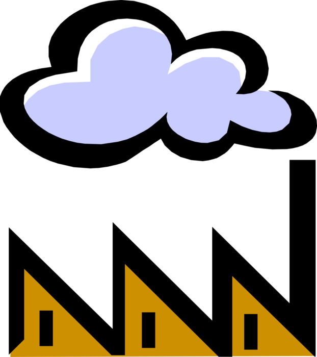 Vector Illustration Of Industrial Manufacturing Factory - Vector Illustration Of Industrial Manufacturing Factory (622x700)