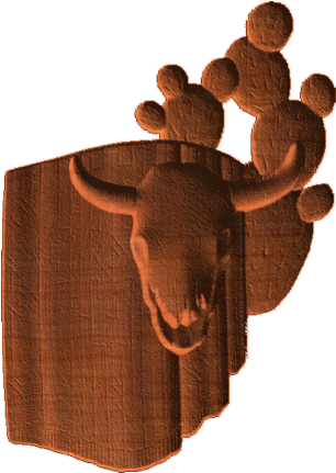 Cow Skull With Cactus - Cow Skull With Cactus (430x430)