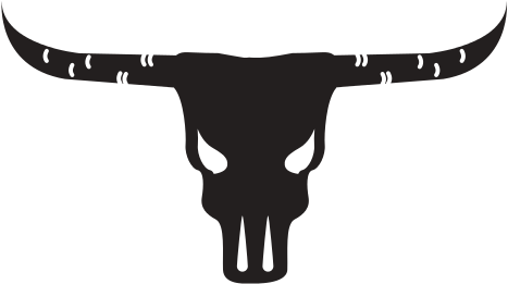 Wild West Cow Skull Silhouette - Wild West Cow Skull Silhouette (550x550)