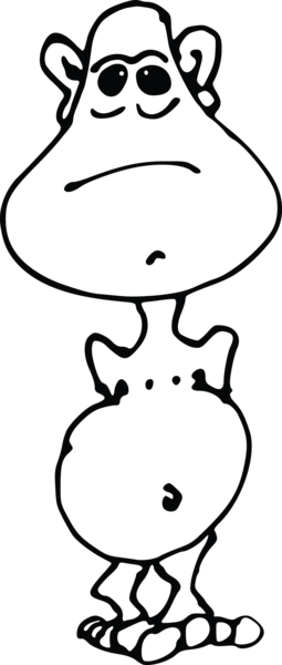 Friendly Cartoon Monster - Friendly Cartoon Monster (255x600)