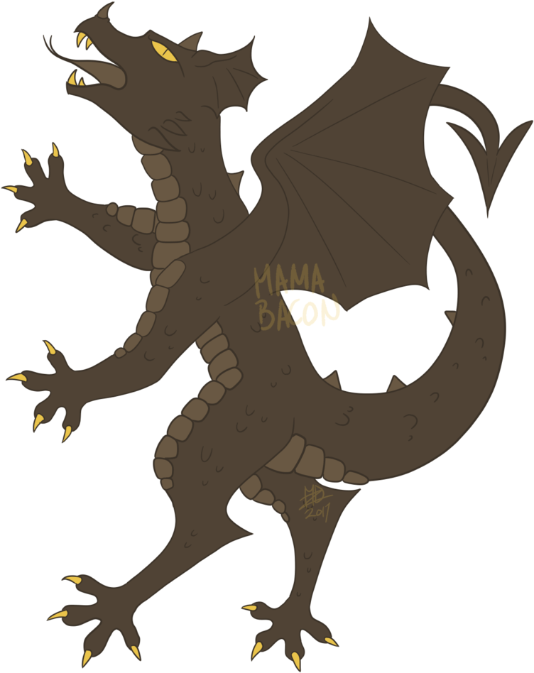 Clip Art Dragon Heraldic - Clip Art Dragon Heraldic (816x979)