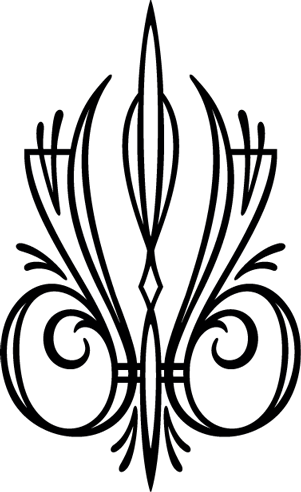 Western Style Pinstripe Decal - Western Style Pinstripe Decal (301x492)