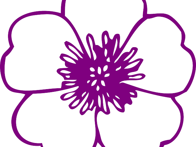 Purple Flower Clipart Bloom - Purple Flower Clipart Bloom (640x480)