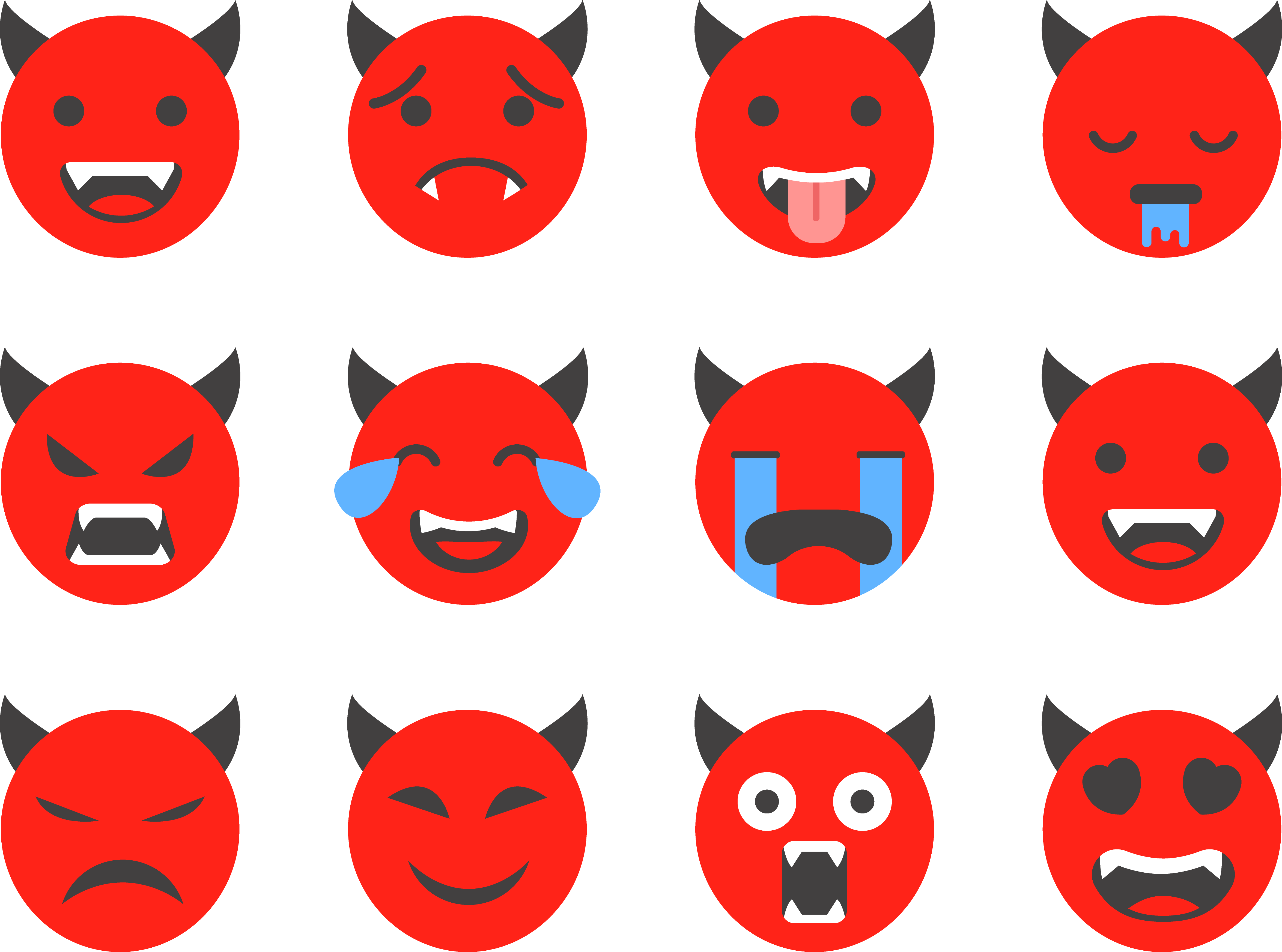 Icon Demon Expression Transprent - Icon Demon Expression Transprent (4698x3490)