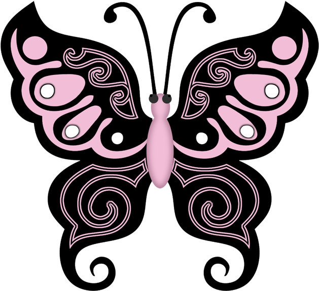 Playboy Bunny Collection Insect Clipart, Butterfly - Playboy Bunny Collection Insect Clipart, Butterfly (672x618)