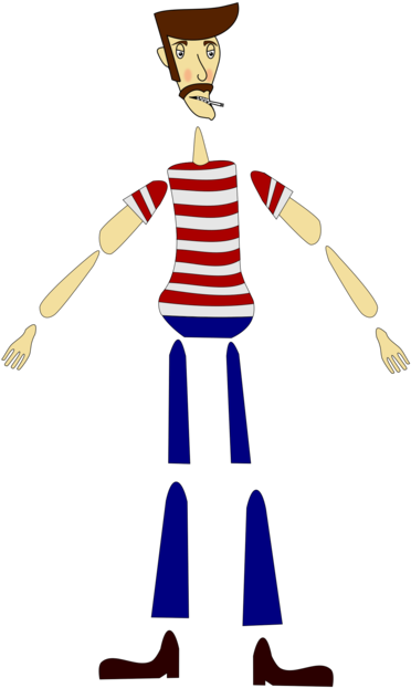 Cutout Animation Character Animation Drawing - Cutout Animation Character Animation Drawing (530x750)