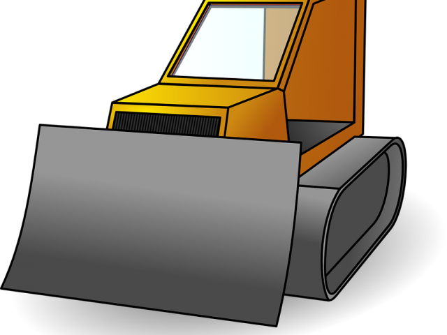 Simple Clipart Bulldozer - Simple Clipart Bulldozer (640x480)