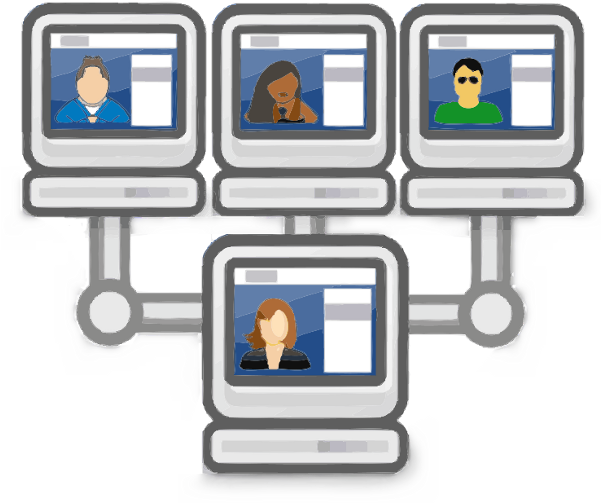 System Network Clipart Computer Network Social Networking - System Network Clipart Computer Network Social Networking (600x515)