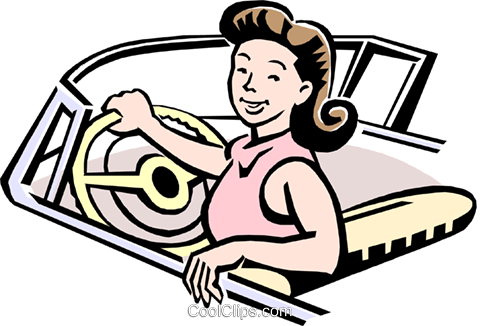 Woman Driving Car Royalty Free Vector Clip Art Illustration - Woman Driving Car Royalty Free Vector Clip Art Illustration (480x326)