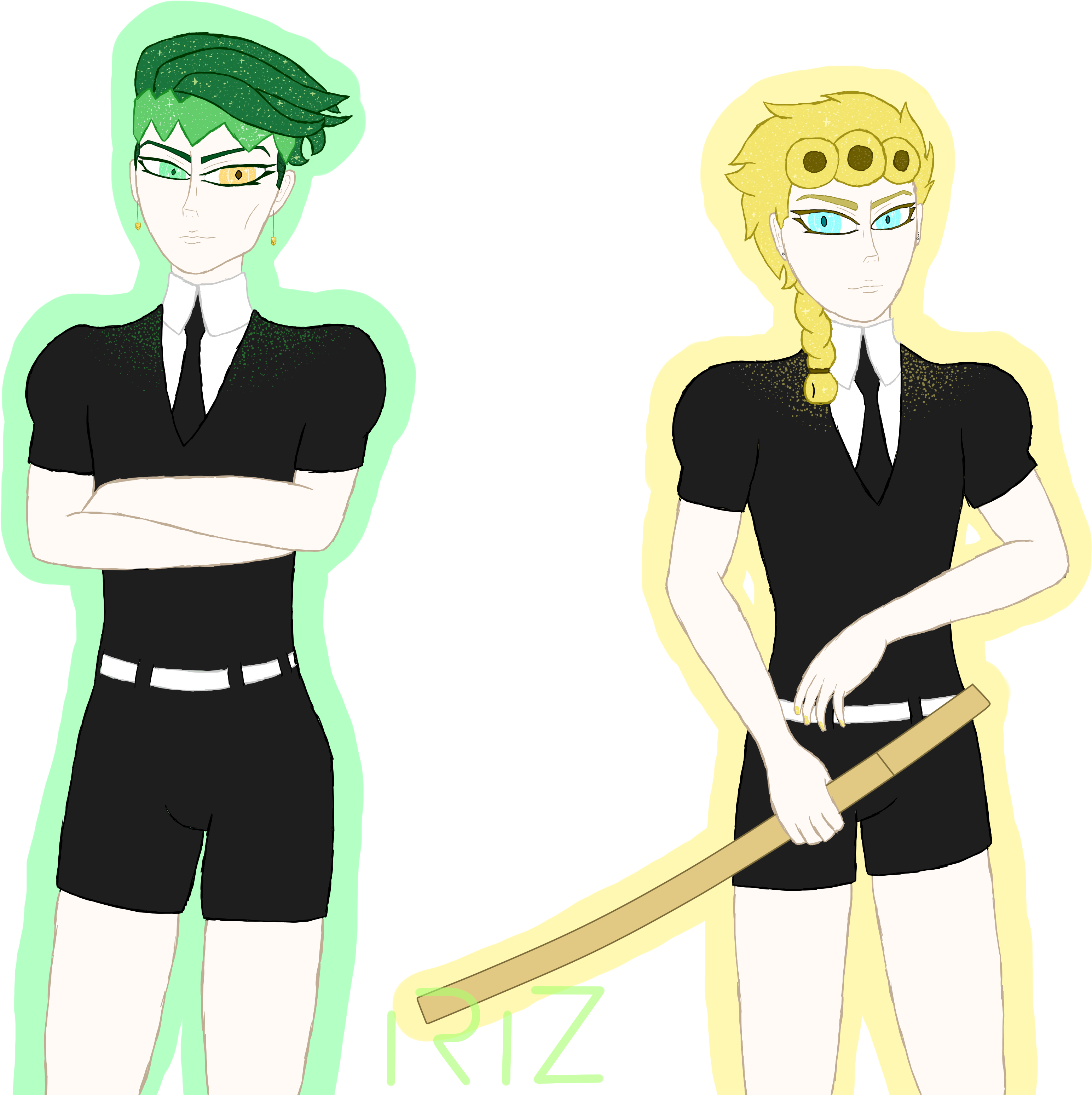 Giorno And Rohan Houseki No Kuni Au - Giorno And Rohan Houseki No Kuni Au (4000x3400)