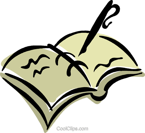 Fountain Pen With Record Book Royalty Free Vector Clip - Fountain Pen With Record Book Royalty Free Vector Clip (480x442)