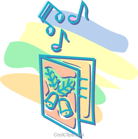 Singing Christmas Card Royalty Free Vector Clip Art - Singing Christmas Card Royalty Free Vector Clip Art (478x480)