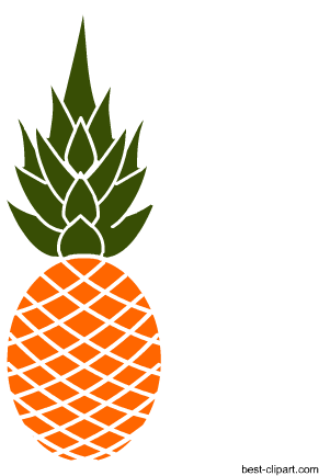Orange Pineapple Free Clip Art Image - Orange Pineapple Free Clip Art Image (291x434)