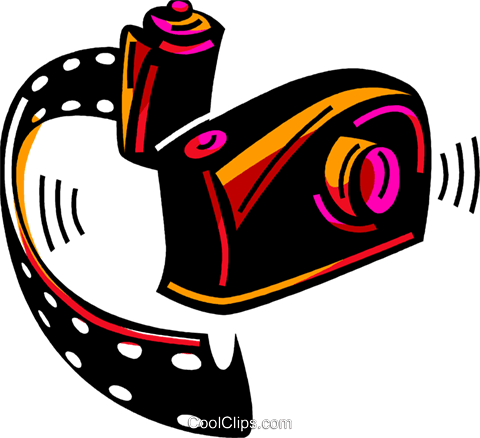 Camera And Roll Of Film Royalty Free Vector Clip Art - Camera And Roll Of Film Royalty Free Vector Clip Art (480x438)