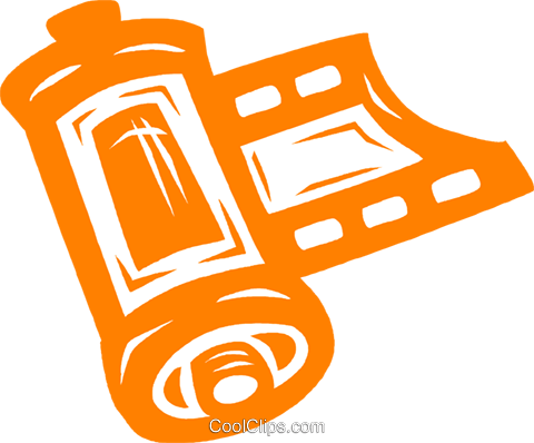 Film Roll Royalty Free Vector Clip Art Illustration - Film Roll Royalty Free Vector Clip Art Illustration (480x398)