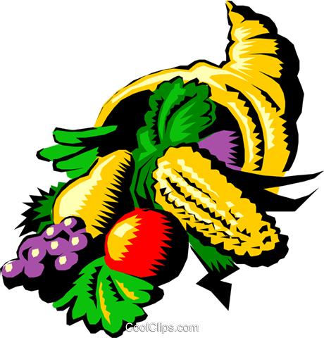 Cornucópia Com Legumes Frescos Livre De Direitos Vetores - Cornucópia Com Legumes Frescos Livre De Direitos Vetores (460x480)