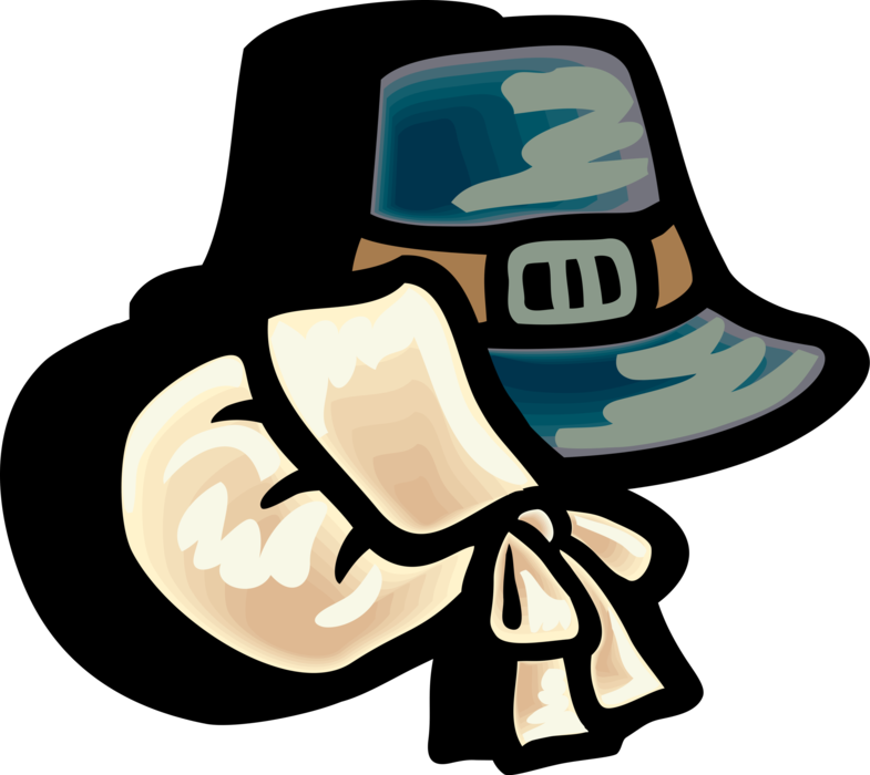 Pilgrim Hats Vector Image Illustration Of - Pilgrim Hats Vector Image Illustration Of (785x700)