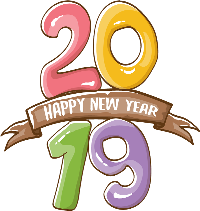 2019 Happy New Year 19 Vector - 2019 Happy New Year 19 Vector (800x847)