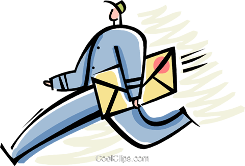 Courier Services Royalty Free Vector Clip Art Illustration - Courier Services Royalty Free Vector Clip Art Illustration (480x325)
