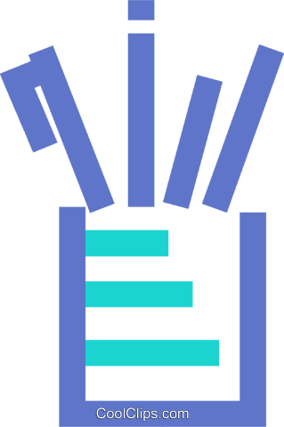 Cup Of Pencils And Pens Royalty Free Vector Clip Art - Cup Of Pencils And Pens Royalty Free Vector Clip Art (319x480)