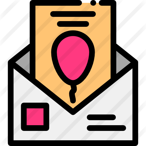 Birthday Invitation Free Icon - Birthday Invitation Free Icon (512x512)