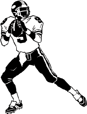 Football Clipart Quarterback - Football Clipart Quarterback (301x399)