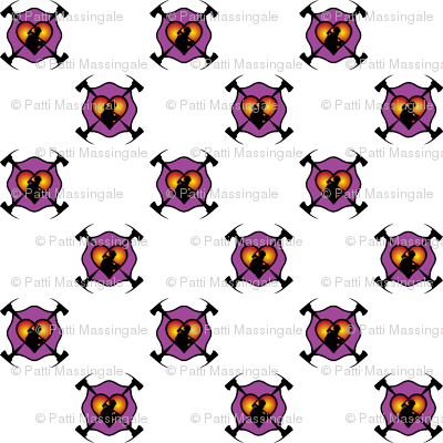 Wildland Firefighter Purple Maltese With Heart White - Wildland Firefighter Purple Maltese With Heart White (400x400)
