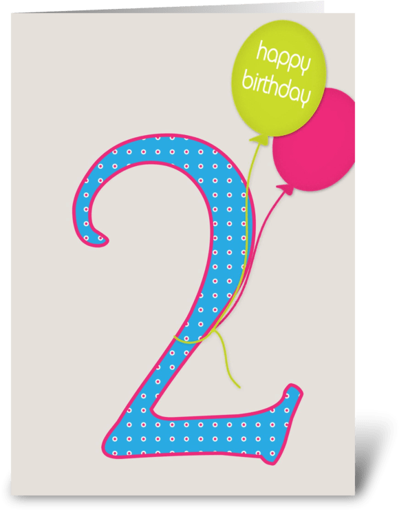 Second Birthday Greeting Card - Second Birthday Greeting Card (700x792)